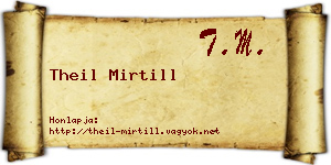 Theil Mirtill névjegykártya